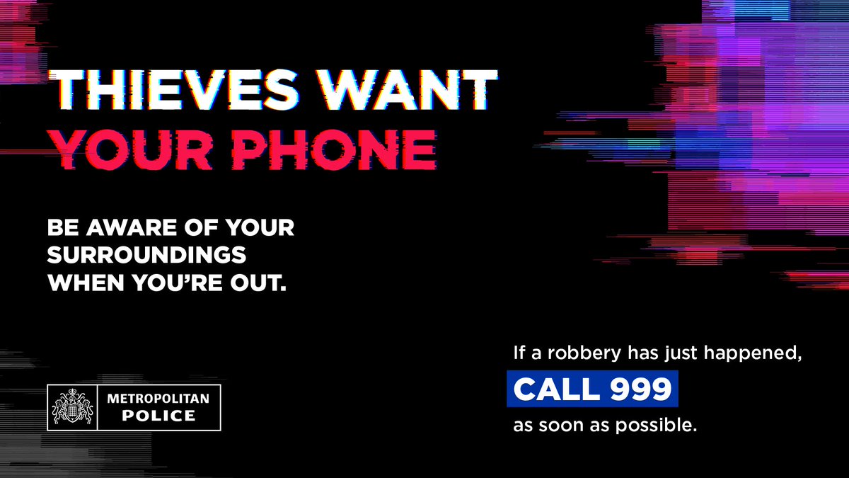 MPSCroydon's tweet photo. Remember to protect your valuables and call 999 immediately if you become a victim of robbery.

It is essential victims do this at the first opportunity, rather than waiting until they get home. It allows police (cont) https://t.co/1234pzLAFi https://t.co/eKwnKqPOHO