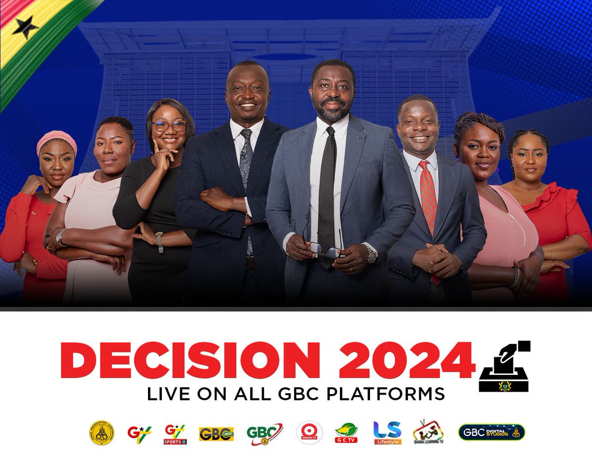 The team that brings you comprehensive coverage of the 2024 elections on Tv and online. stay tuned in to all our channels #election2024 #GhanaPolls2024 #GhanaDecides2024  #ghanawins #gtv