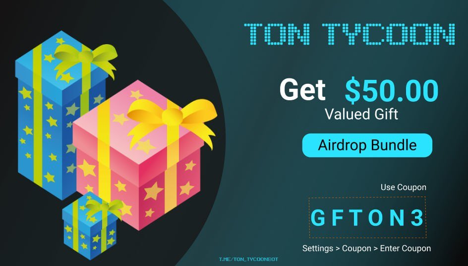 ⚠️ Did you know?⚠️

Each Wheel Spin increases your airdrop score❗❗

More Wheel Spins = Bigger Airdrop! 
😮

Use this coupon to get a $50 in-app gift 🎁, allowing you to maximise your airdrop allocation!🪂

Spin now! Airdrop announcement VERY soon

t.me/ton_tycoonbot