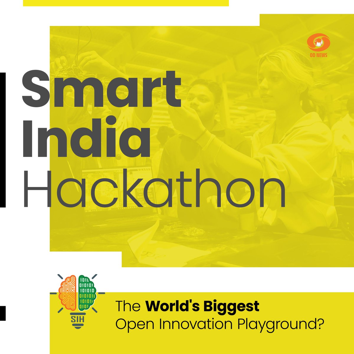 DDNewslive's tweet image. The Biggest Innovation Festival is Here! 

#SmartIndiaHackathon2024 is gearing up to celebrate India’s brightest minds. It’s where ideas come alive and the future takes shape!

Mark your calendars for the Grand Finale from 11th-15th December 2024 and witness groundbreaking…