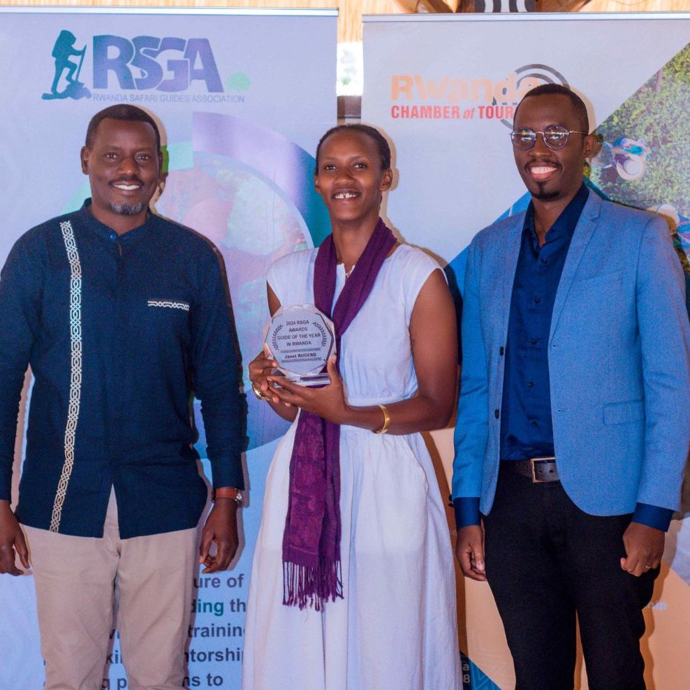 TourismChamber's tweet photo. Rugero Janet has officially been crowned the Guide of the Year 2024! 🏆 From captivating storytelling to unmatched dedication, Janet is redefining what it means to guide in Rwanda’s breathtaking landscapes. 🌍
#GuideOfTheYear #VisitRwanda #WomenInTourism #CelebratingExcellence https://t.co/6XxybKKjiF
