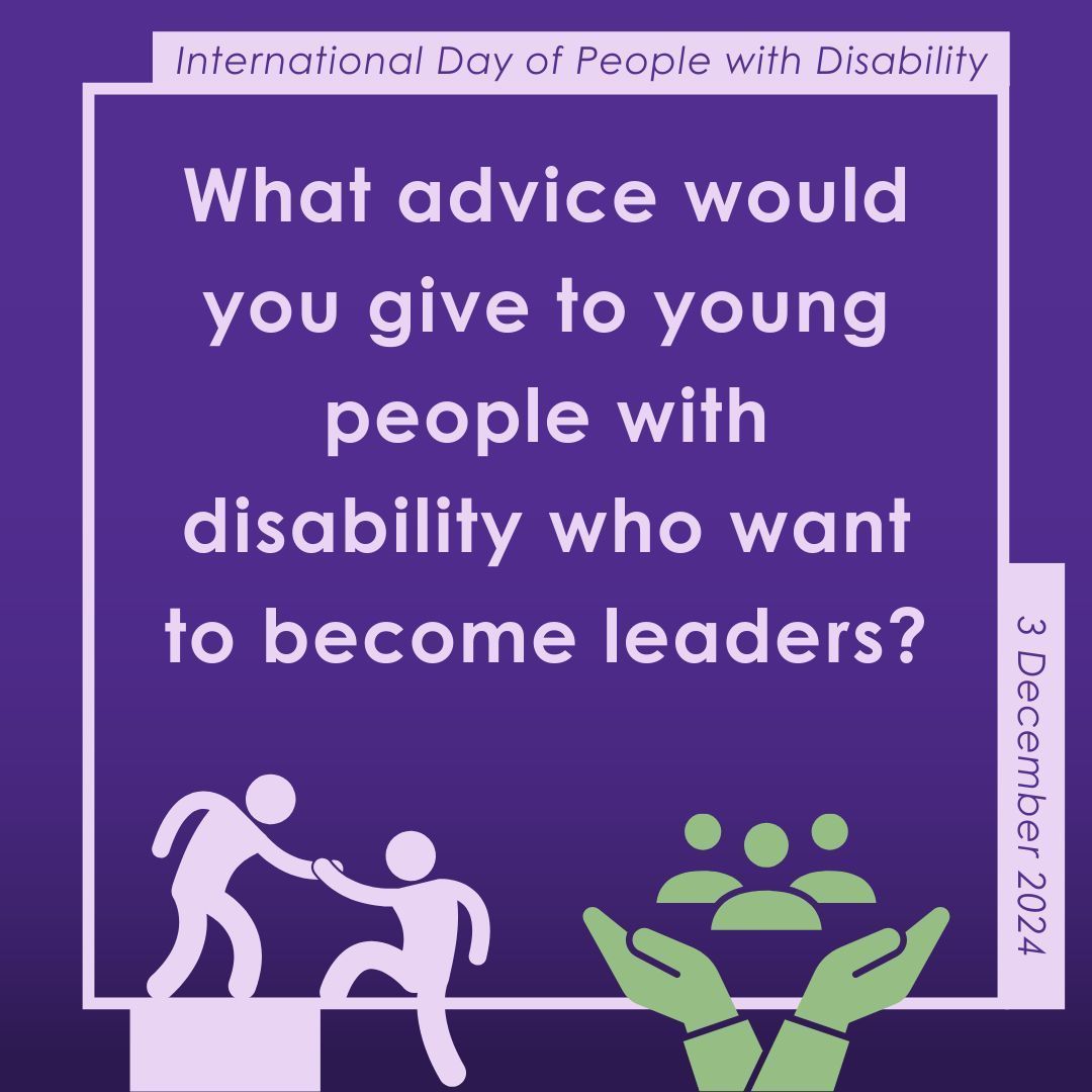 We’re celebrating International Day of People with Disability 🎉

We’re looking at what leadership means to the disability community.

Today’s question is: What advice would you give to other people with disability who want to become leaders?

Read more: buff.ly/3kBYyTB