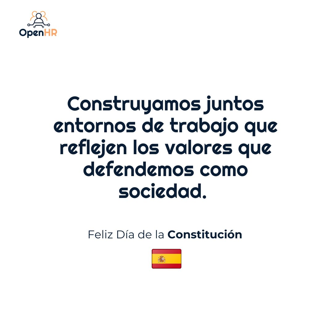 openhr_soft's tweet photo. Hoy celebramos el Día de la Constitución española!

Construyamos juntos entornos de trabajo que reflejen los valores que defendemos como sociedad. 💪

#DíaDeLaConstitución #RRHH #RecursosHumanos https://t.co/q9i7J6CGeF