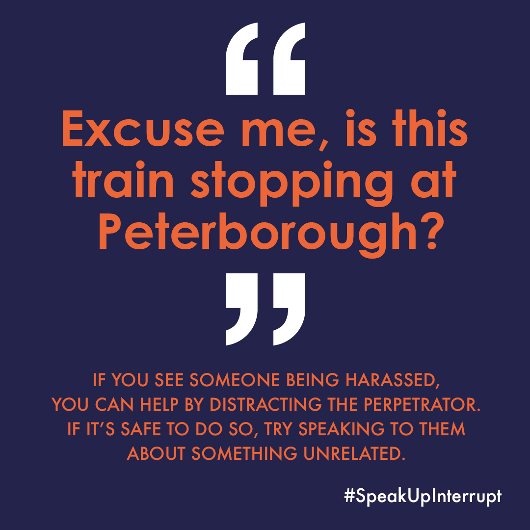 BTP's tweet photo. Witnessing harassment? Speak up! Being an active bystander can make a real difference. 

If you see disrespect or abusive behaviour, don’t stay silent. Safely step in or seek help. You can text us on 61016.

#16DaysOfActivism #ItStartsWithMen #WhiteRibbonDay https://t.co/iLxAzDRVgN