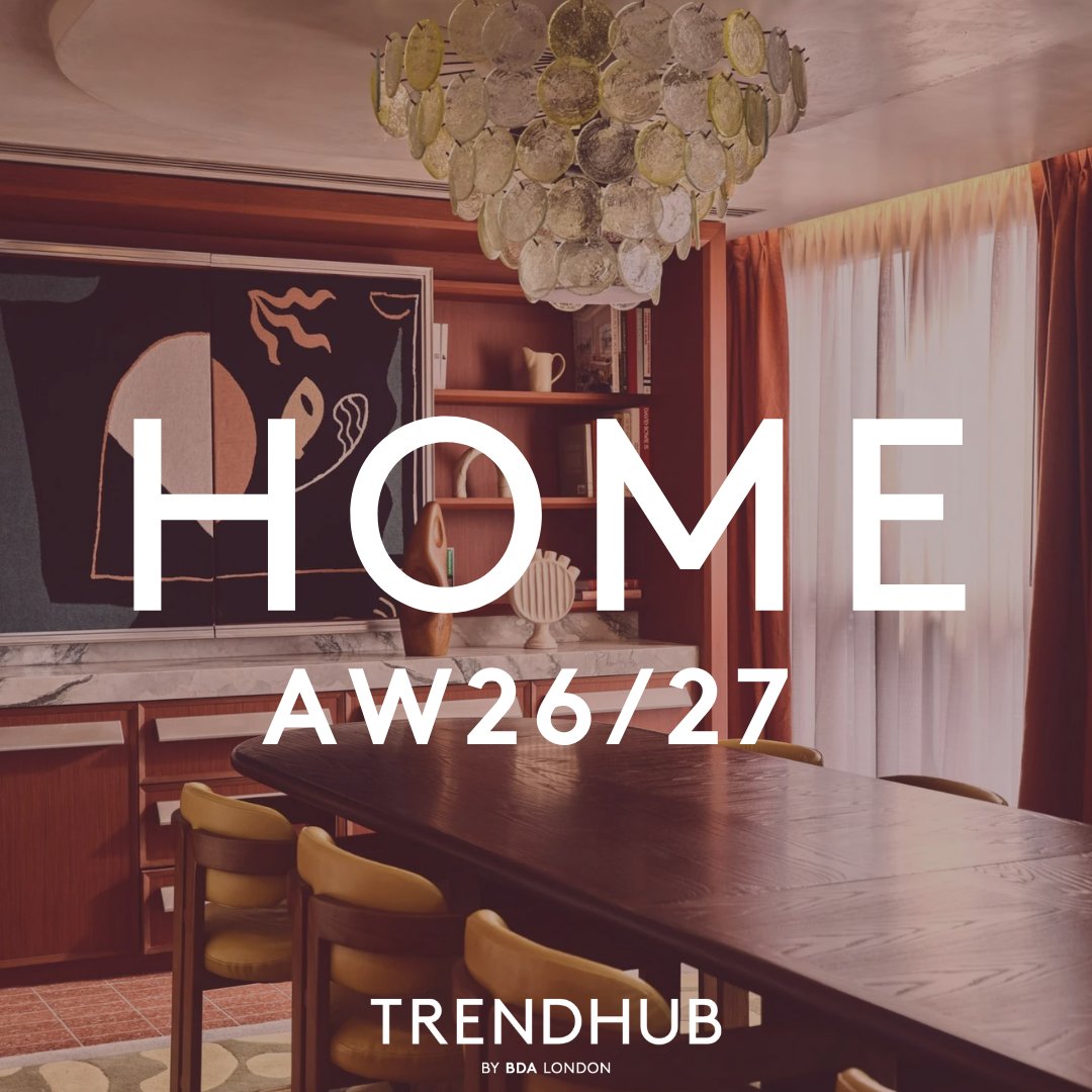 BDALONDON's tweet photo. TREDNHUB #NEW #SEASONAL BOOK: #HOME AW2627 

As 2025 comes to a close, Trendhub is looking 2 years ahead to the trends set to shape homes in AW26/27. 

#AW2627 #HOME #UnfussyLiving #HomeTrends #InteriorDesign #FutureInteriors #Trendforecasting #trends #Trendhub_bybda https://t.co/o7ycf9e7cL
