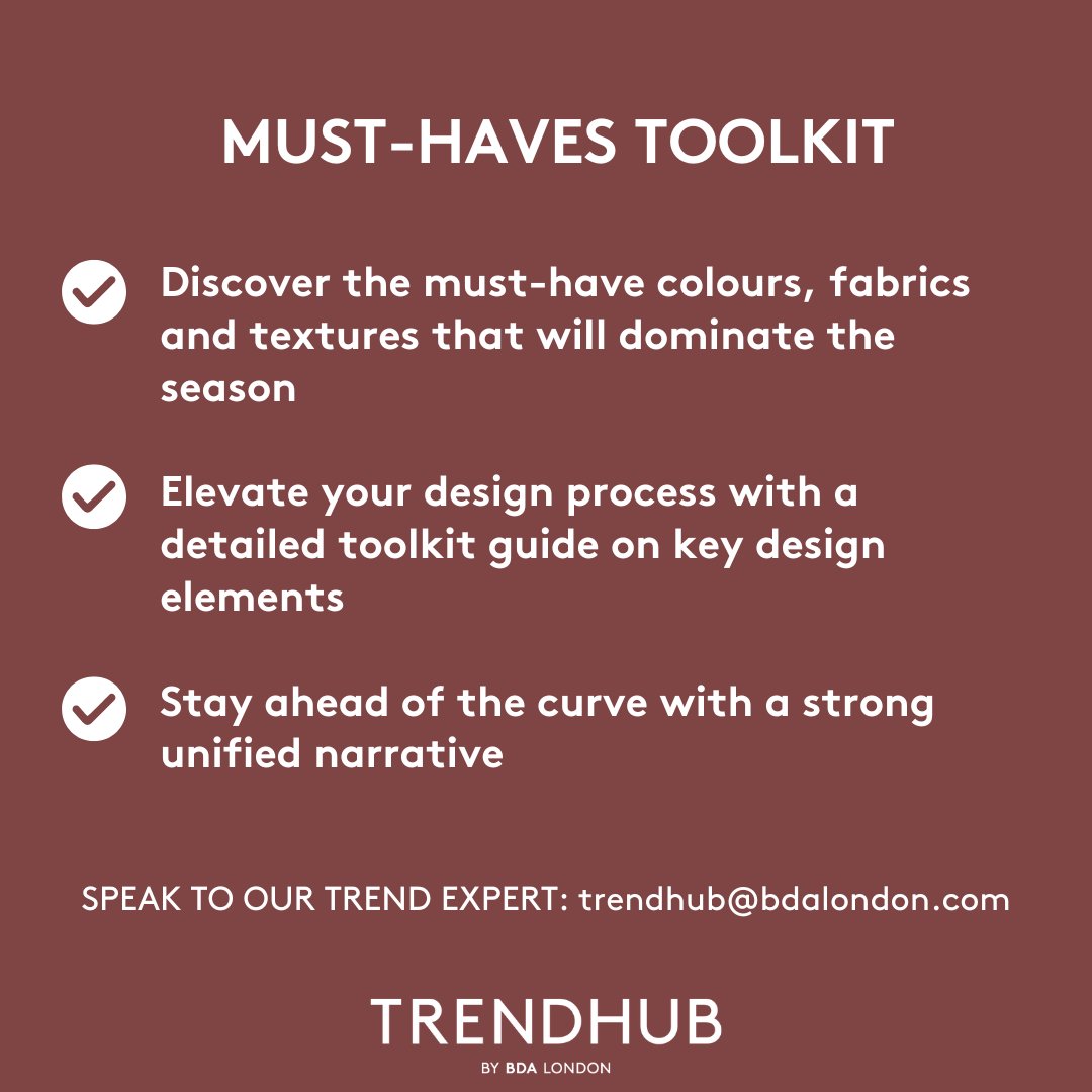 BDALONDON's tweet photo. TREDNHUB #NEW #SEASONAL BOOK: #HOME AW2627 

As 2025 comes to a close, Trendhub is looking 2 years ahead to the trends set to shape homes in AW26/27. 

#AW2627 #HOME #UnfussyLiving #HomeTrends #InteriorDesign #FutureInteriors #Trendforecasting #trends #Trendhub_bybda https://t.co/o7ycf9e7cL