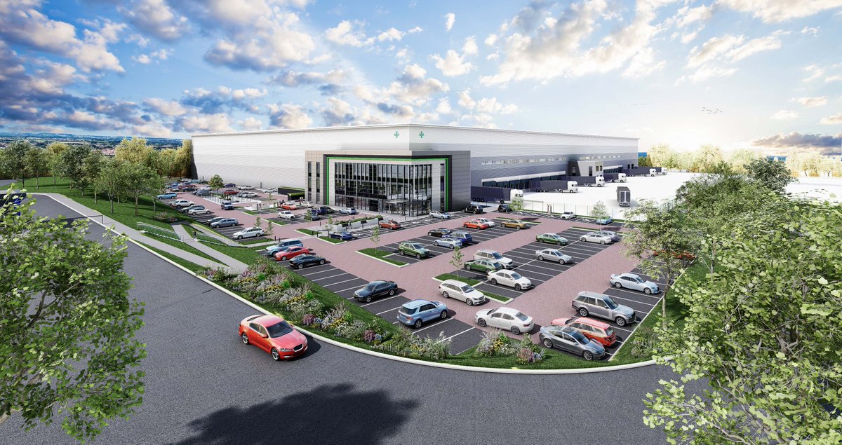 Exciting progress at Logicor's new 330,000 sq ft warehouse in Little Hulton, Greater Manchester! 

With a green roof, outdoor gym, EV charging, LED lighting, solar panels and rainwater harvesting, it's aiming for BREEAM Outstanding &amp; EPC A+ ✅

#GreenBuilding #WeAreCPW