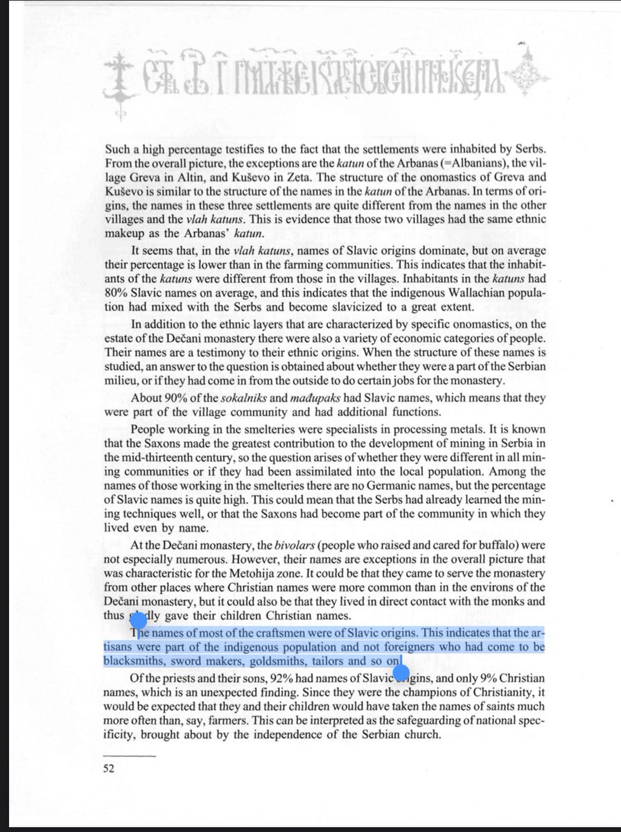 nikperi9's tweet photo. @laurXess Once again another demonstrably false claim. 

Out of all the craftsman who worked on the monastery majority has Slavic names indicating they were Serbian. 

The same can be said for the monks and priests who were living in the monastery. https://t.co/JVg0AoGFrH