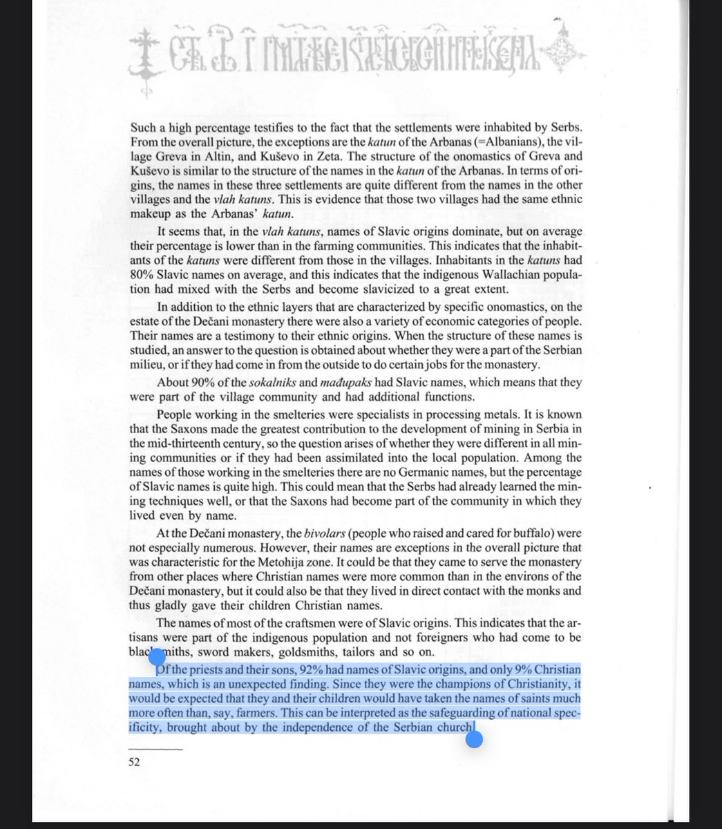 nikperi9's tweet photo. @laurXess Once again another demonstrably false claim. 

Out of all the craftsman who worked on the monastery majority has Slavic names indicating they were Serbian. 

The same can be said for the monks and priests who were living in the monastery. https://t.co/JVg0AoGFrH