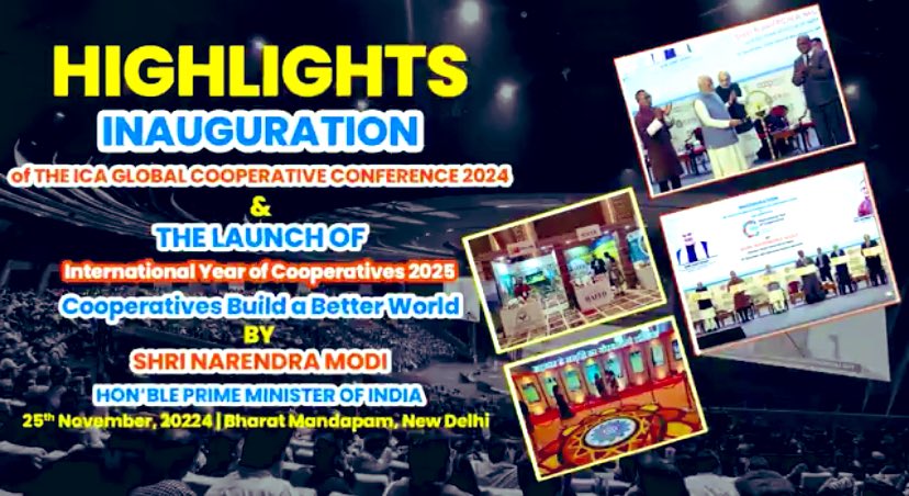 Modiwebs's tweet image. “Cooperatives Build a Better World”

#ICANewDelhi2024: Conferenza globale dell'ICA, unità e collaborazione per un mondo migliore #WeAreCoops

#IYC2025 #NamasteICA #CoopYear