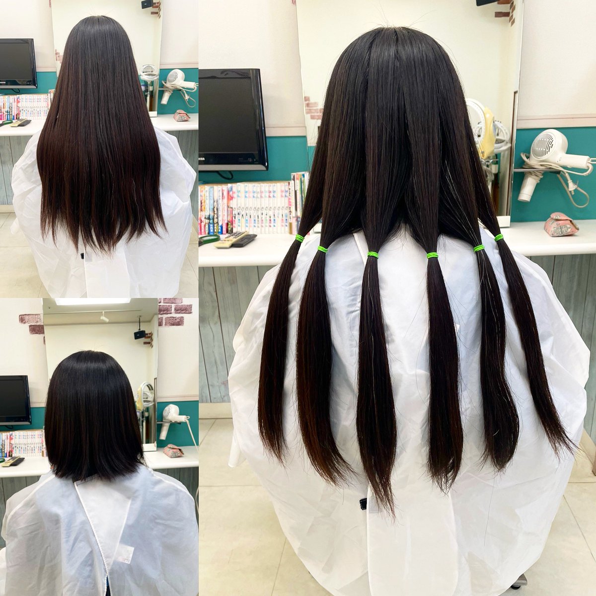 wingfour4's tweet photo. 狭山市内からご新規でヘアドネーションにご来店頂きましたMさんは高校3年生、弓道部に所属しておりゲームが大好きなJK👌🏻今回2回目のヘアドネーションで31cmもの長さを提供頂きました
#狭山市ヘアドネーション
#狭山市美容室
#狭山市美容院
#ウイングフォー
#wingfour
#jhdac
#ヘアドネーション https://t.co/P3Y9HRShnx