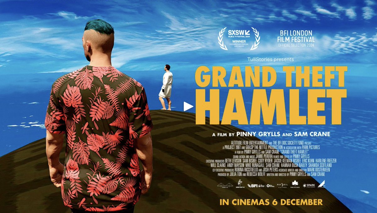 MarkOosterveen's tweet photo. Well folks. Today's the day.

GRAND THEFT HAMLET, a feature documentary two beautiful friends made about us trying to be creative in lockdown, comes out in cinemas across the UK today.

Please support independent, original UK films.

I'm proud of it. Hope you enjoy x https://t.co/xFLAjTCzb1