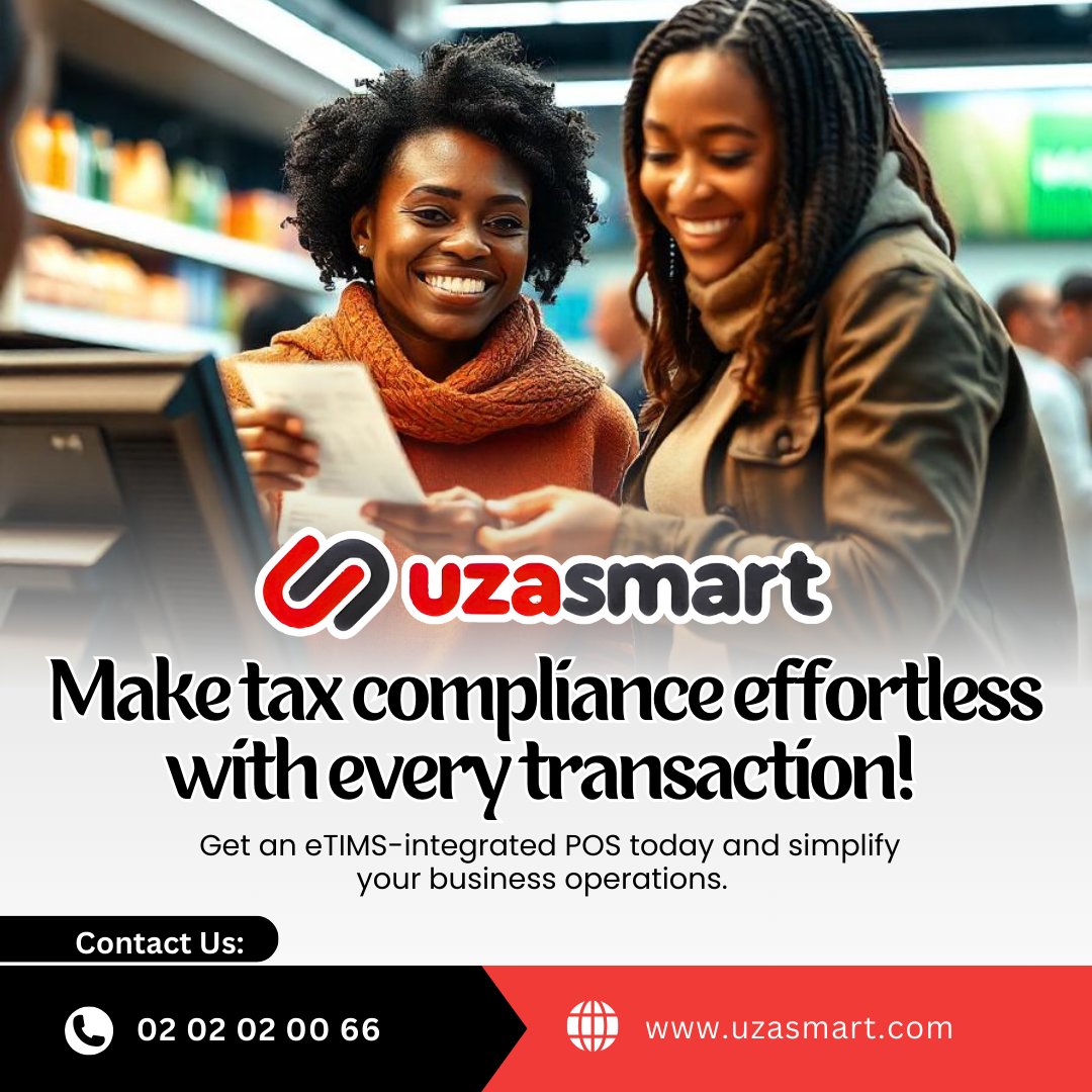 onetouchlimited's tweet photo. Effortless tax compliance starts here! 🧾✨ Get an eTIMS-integrated POS today and simplify your business operations. Stay compliant and focus on growing your business! 💼🚀 #eTIMS #POSIntegration #TaxCompliance #BusinessMadeEasy #Uzasmart https://t.co/aZzbzP1dG1