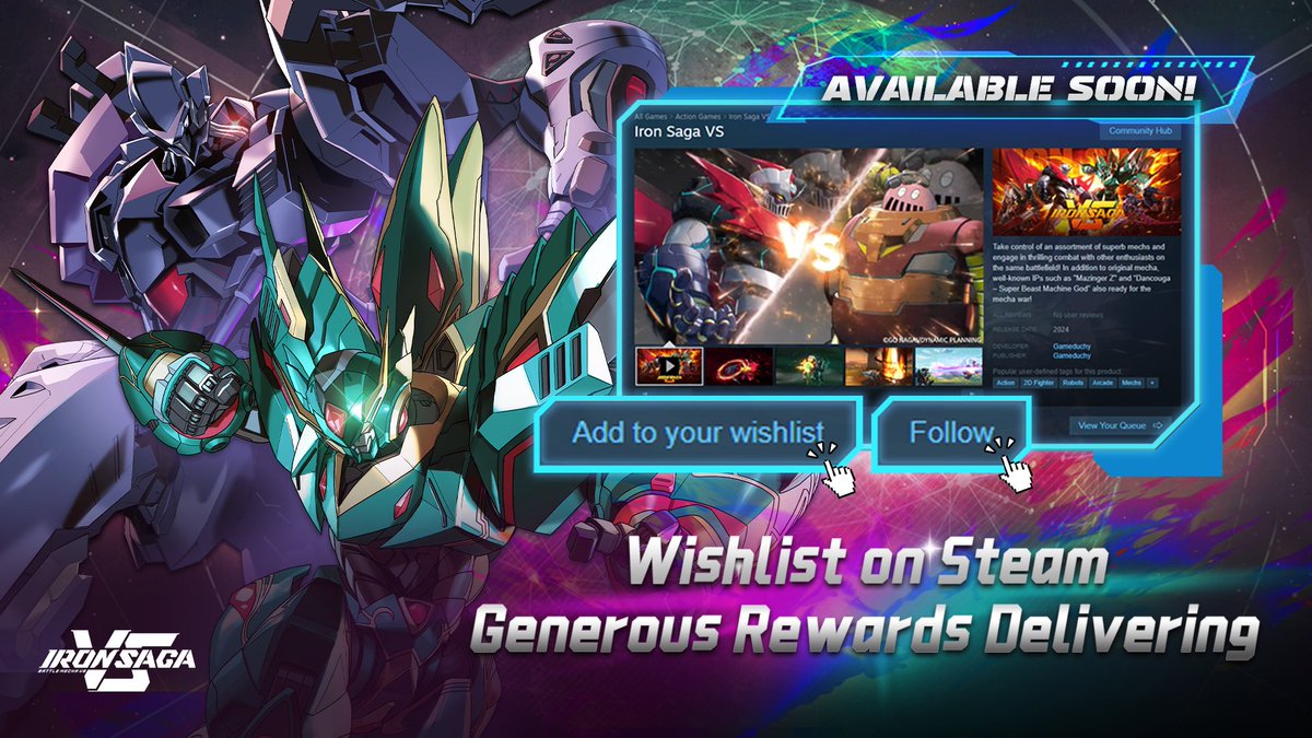 IronsagaEN's tweet photo. ⚔️Iron Saga Spinoff | Iron Saga VS!

Counting down on ISVS's global release! Wishlist #IronSagaVS on #Steam and comment with screenshots!

SSS x1: Solar Wing Medal x1
SS x1: Skin Selector (non-collab) x1
S x1: Heart Chest x1
>>Ends 06/01/2025

📌https://t.co/wpHMRbm5xE https://t.co/h72zrrdyur