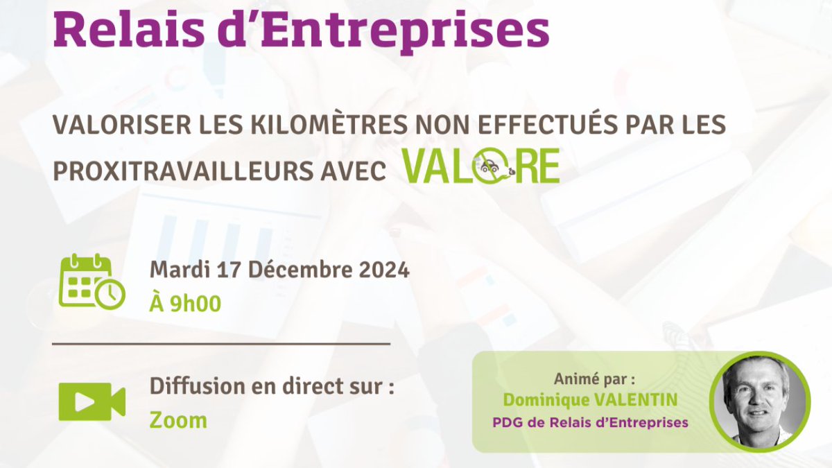 🌱 Valorisez les km non parcourus !

Collectivités, gestionnaires de #tierslieux ruraux : découvrez VALO-RE, la plateforme 
▶️ pour piloter CEE &amp; Label Bas Carbone
▶️financer #mobilité &amp; #coworking

📅 RDV le 17/12 à 9h en visio : us02web.zoom.us/j/84471500702