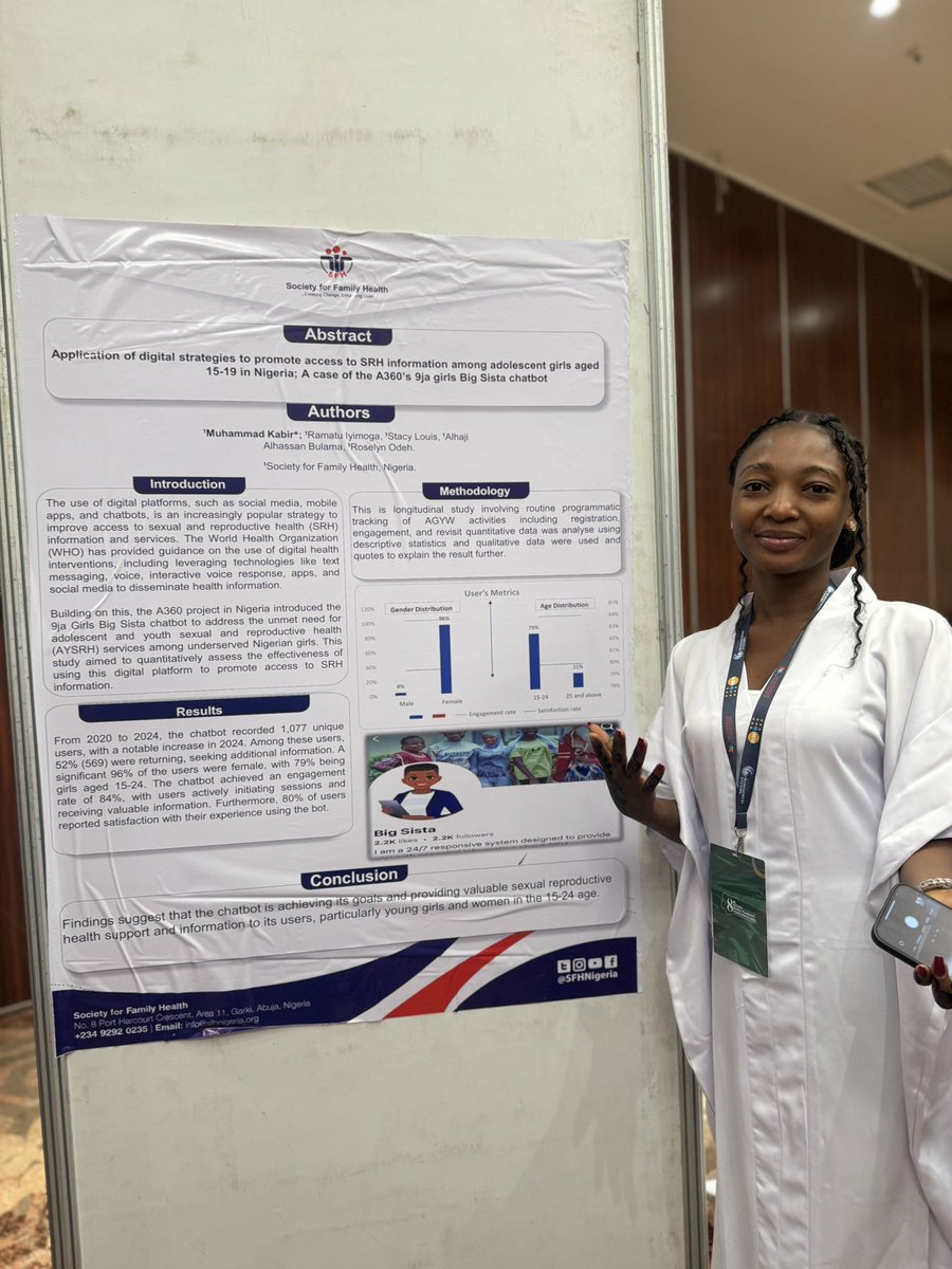 a360nigeria's tweet photo. Happening now!!
Day 3 of National Family Planning Conference 2024.
Poster presentation by the A360 Team
#NigeriaFamilyPlanningConference #NFPC24 #NFPYouthPreconference24
#NigFPC24 #8THFPC #A360 #MMA #ASRH #AYFHS #A360@NFPC https://t.co/cqIb4gLFQh