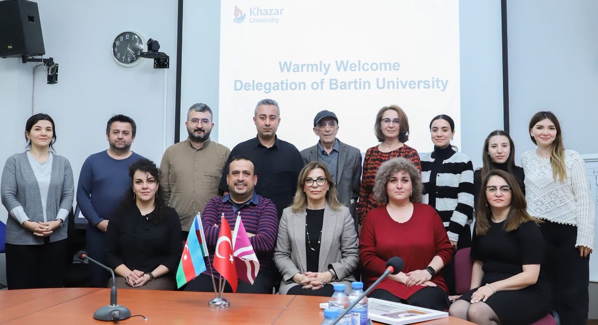 WorldandKhazar's tweet photo. On December 2, 2024, a meeting between Khazar University and Bartin University took place as part of the Erasmus+ (KA171) exchange program. We explored ways to deepen academic and cultural ties between our institutions, building exchange capacity, joint publications and research https://t.co/dHw1vvU8kX