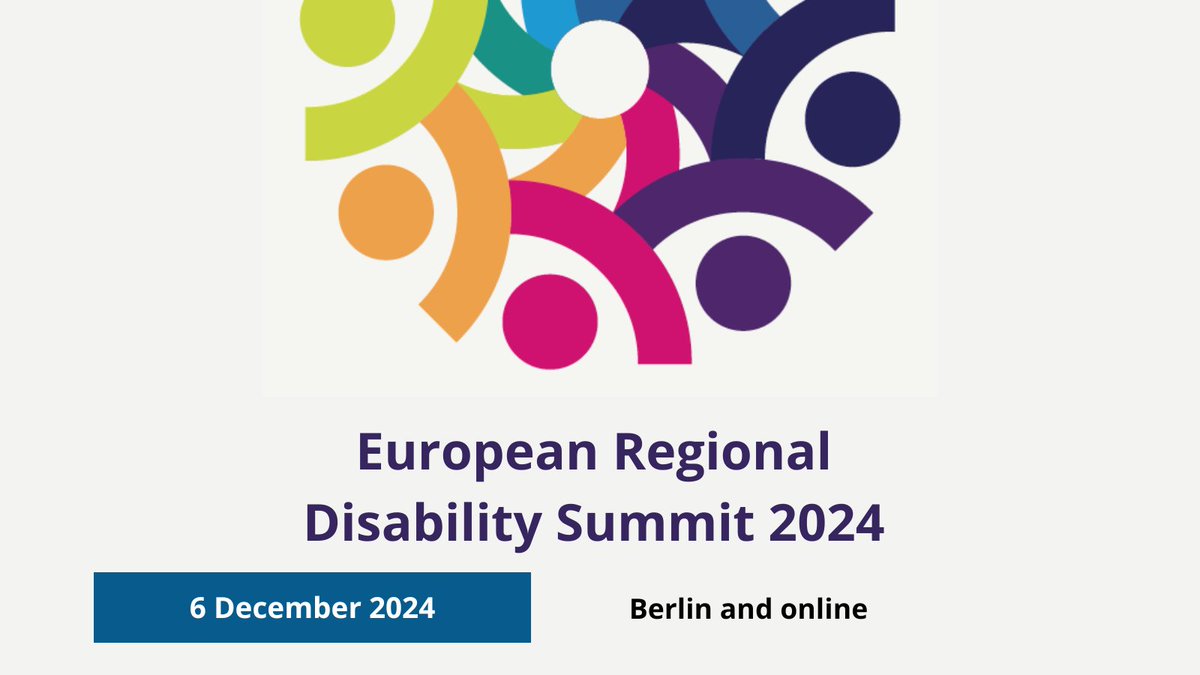 It's today!

The #ERDS2024 will start in 1 hour at 11:00 CET.

Follow this high-level event online: bmas.de/DE/Soziales/Te…

#CommitToChange
#DisabilityRights