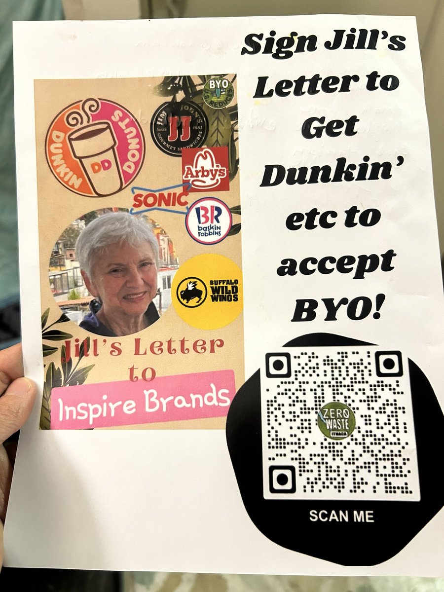 USReduces's tweet image. Please sign the letter and pass it on! #TagToReduceSingleUse #ReduceReuse @MindYourPlastic @PlasticsBeyond @storyofstuff Organizational Signatures welcome!!🙏 🤗 Let’s Make Dunkin’ etc Accept BYO!  docs.google.com/forms/d/e/1FAI…