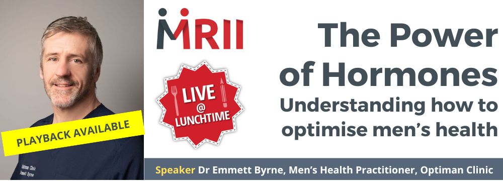 Thank you to Dr Emmett Byrne for a very informative presentation on the foundation of good health for men. Dr Byrne speaks about minimising disease risk &amp; optimising functional health. Playback for MRII members mrii.ie/2024/12/dr-emm…