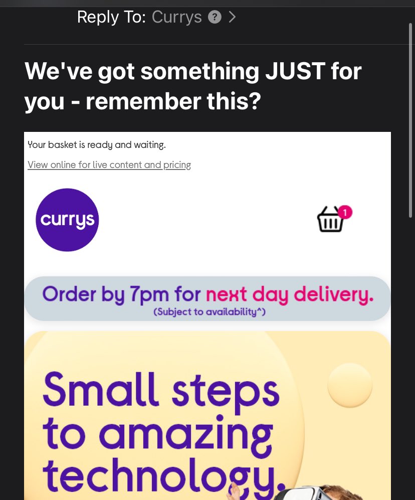 markyboyt's tweet photo. How sweet @currys, maybe you could consider putting my £320 back on my gift card from the failed transaction so I can actually buy it? https://t.co/fmQ7bv1OqJ