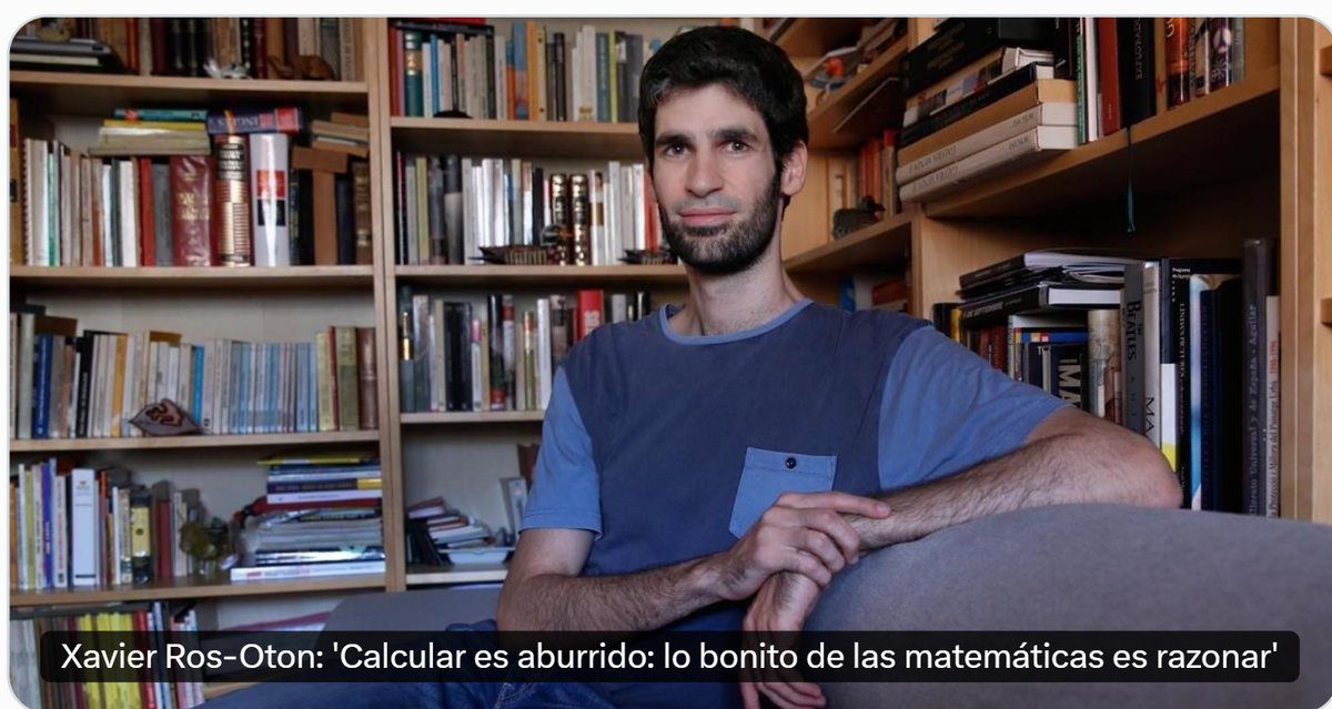 JMSepulcre's tweet photo. "Calcular es aburrido: lo bonito de las matemáticas es razonar" (Xavier Ros-Oton)
https://t.co/v6js0qK1ac https://t.co/N1A1vBE3x7