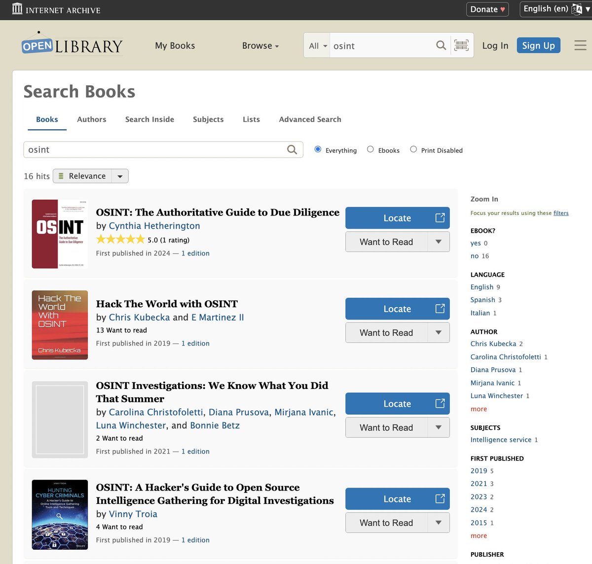 cyb_detective's tweet photo. Open Library
A tool to search for free books in the Internet Archive.
Search by title, author, subject, place, publisher and full text.
https://t.co/N1gNunyh76
#webarchive https://t.co/EWqB0PPj4t