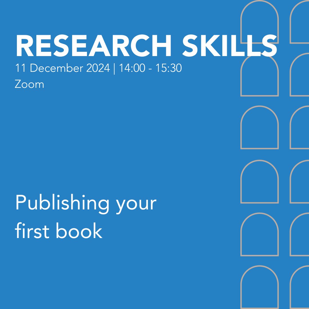 EUILib's tweet image. Join this Research Skills session to get and overview of the publishing ecosystem for monographic and edited academic works!
🔍 Publishing your first book
📆 11 December, 14:00 - 15:30
📍 Zoom
🔗 To register 👉 loom.ly/e2Rxp4Q
#euilibrary #eui #researchskills