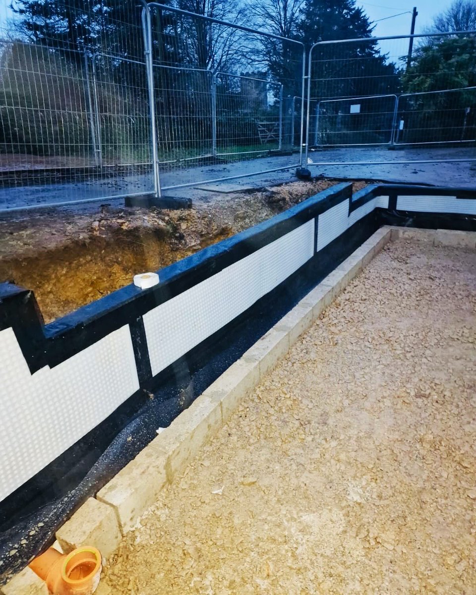 New earth retaining extension to this Cotswold residence, with Coombs Group. Type A waterproofing applied externally with a Type C system installed internally.
Architect - <a href="/YiangouArch/">Yiangou Architects</a> 

#waterproofing #lowerground #retainingwalls #cotswolds #gloucestershire #oxfordshire