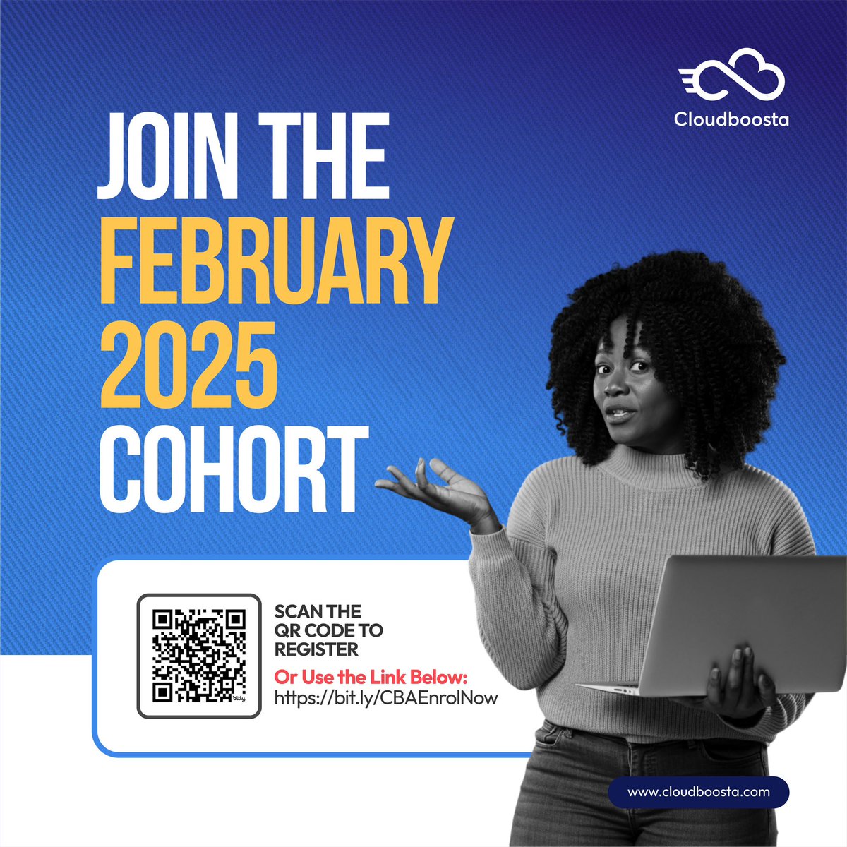 cloudboosta's tweet image. TGIF! You’ve worked hard this week, try to relax🥹.
By the way, You don’t need a tech degree to break into tech. All you need is the drive to learn and a "can-do" spirit.
Our next cohort is open now! Send a DM to Register Now!
#TechTransition #CloudComputing #techtraining