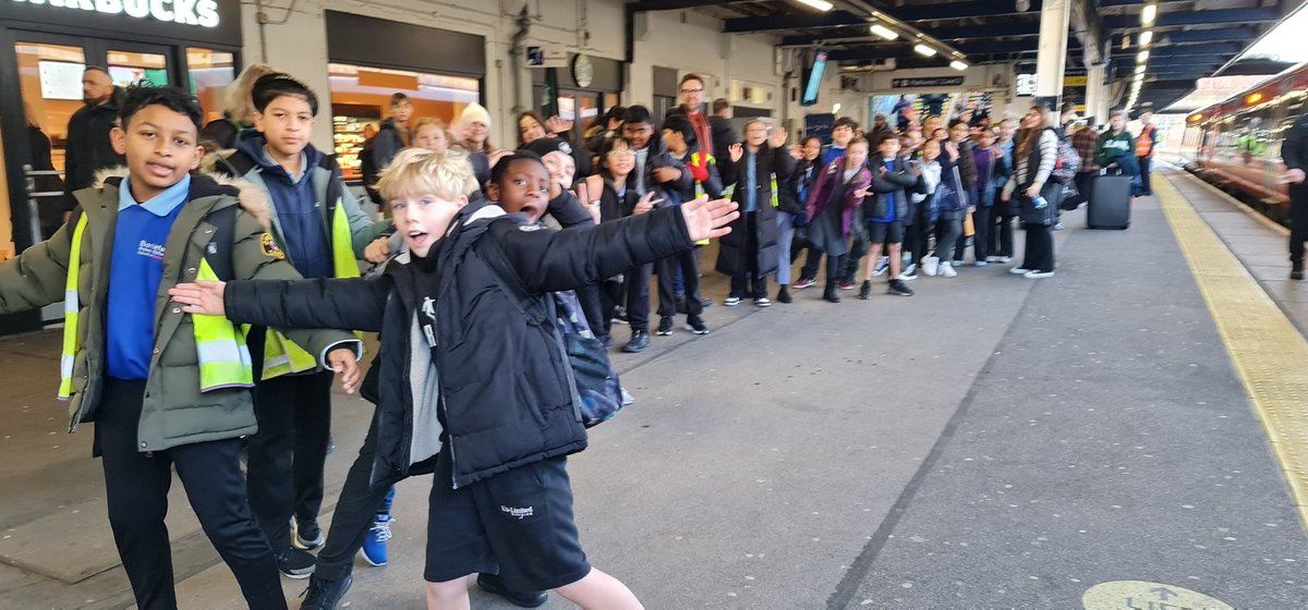 Picture is blurry.  Apologies. But we're at the train station. Choo choo! 🚂
