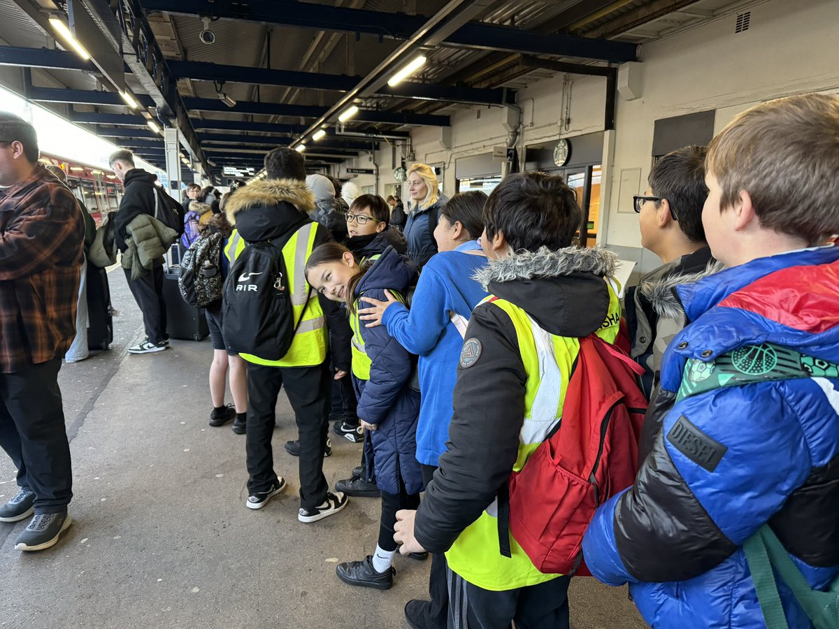 At the train station 🚉