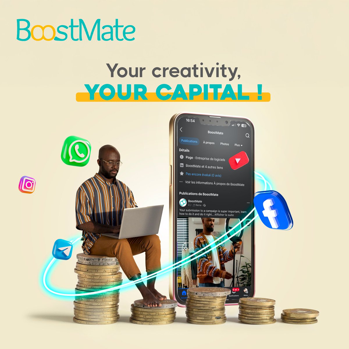 Let’s secure the bag 💰! Earn by making the best content for your favorite brands. Here are some tips to outstand the competition: 
- Complete your profile ✅
 - Add your interests 🌟
 - Check the app daily 🙂‍↕️.

Learn more about BoostMate!   

#BoostMate #InfluencerMarketing