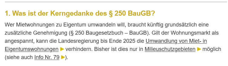 Bislang weitgehend unbemerkt, aber in der Folge mindestens genauso dramatisch: Zum 31.12.2025 droht nicht nur die Mietpreisbremse auszulaufen, sondern auch die Umwandlungsbremse, die Umwandlungen von Miet- in Eigentumswohnungen in den betreffenden Städten wirksam stoppte