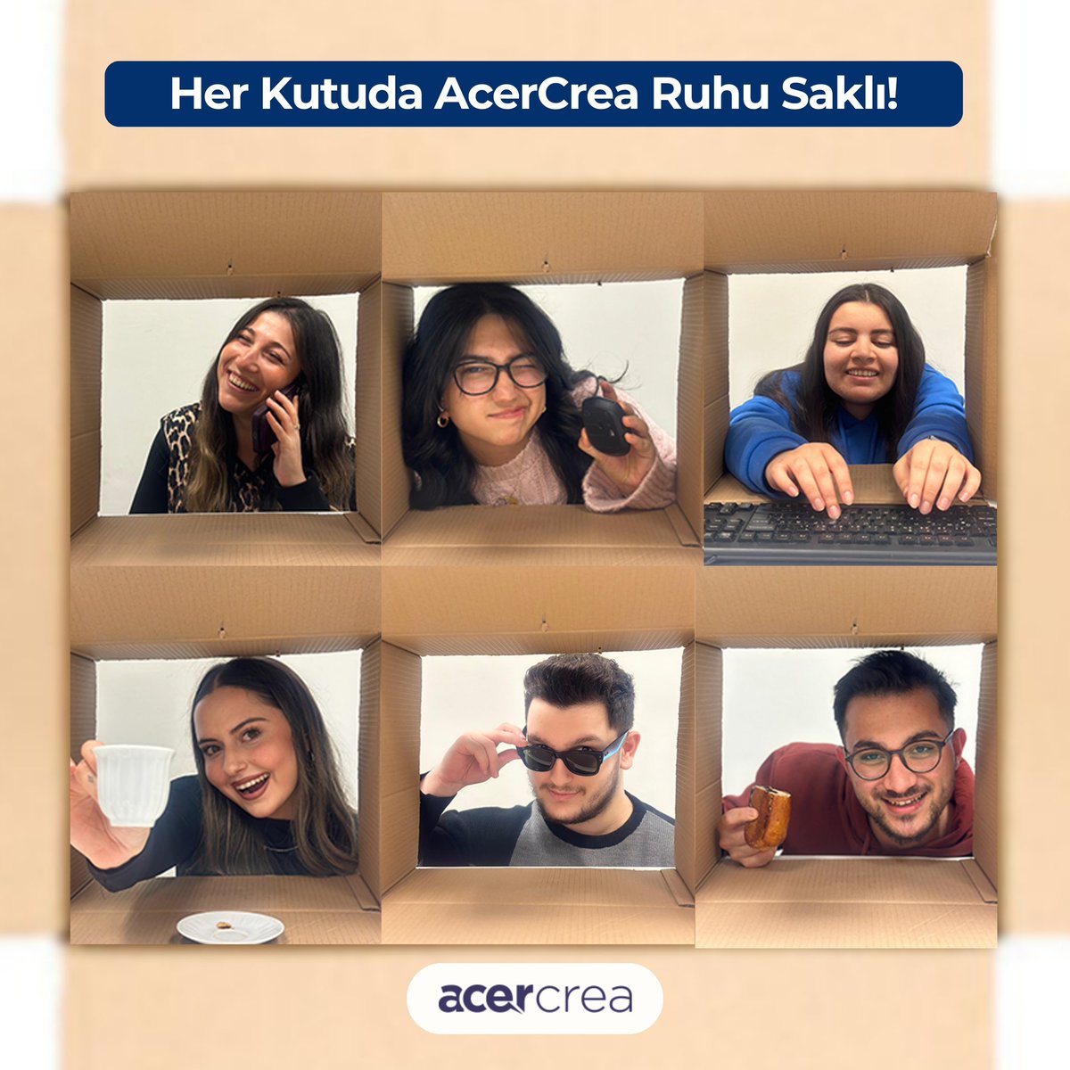 Biz, AcerCrea ekibi olarak bir araya geldiğimizde sadece bir ekip değil, aynı zamanda yaratıcı fikirlerle dolu bir “dijital başarı kutusu” oluşturuyoruz!

İşte bu nedenle, bizi daha iyi anlatan bir görsel hayal ettik ve dev bir koliye sığdırdık! 🌟

#AcerCrea #DijitalSigortacılık