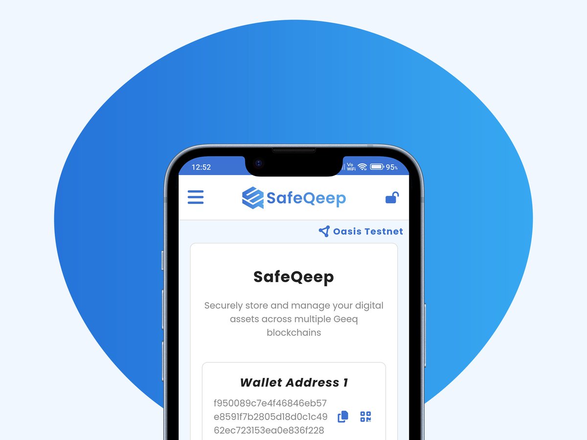 SafeQeep's tweet photo. SafeQeep isn't just a wallet; it's your gateway to the decentralized future of Geeq's no smart-contract L0 ecosystem.
Securely store, manage, trade your digital assets, and seamlessly interact with the world of DeFi, dApps, and NFTs.
#safeqeep #geeq $geeq @GeeqOfficial https://t.co/jpHDXwGWWb