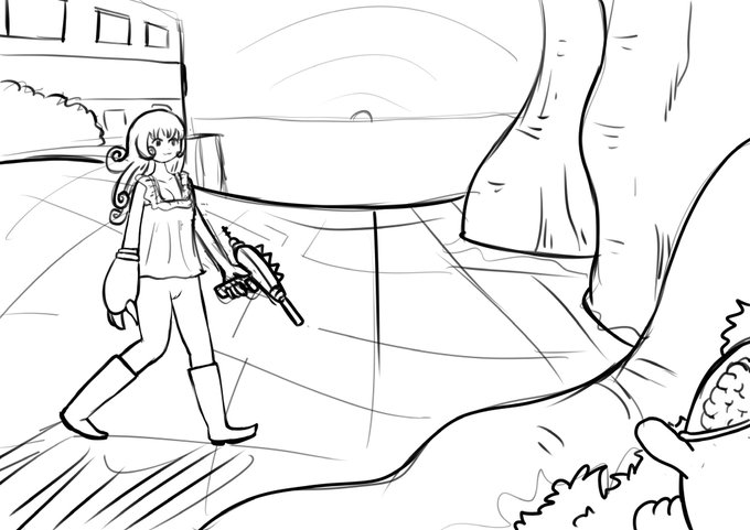 清書しようと思ったらけどめんどくさくてやめた絵。#イラスト練習 