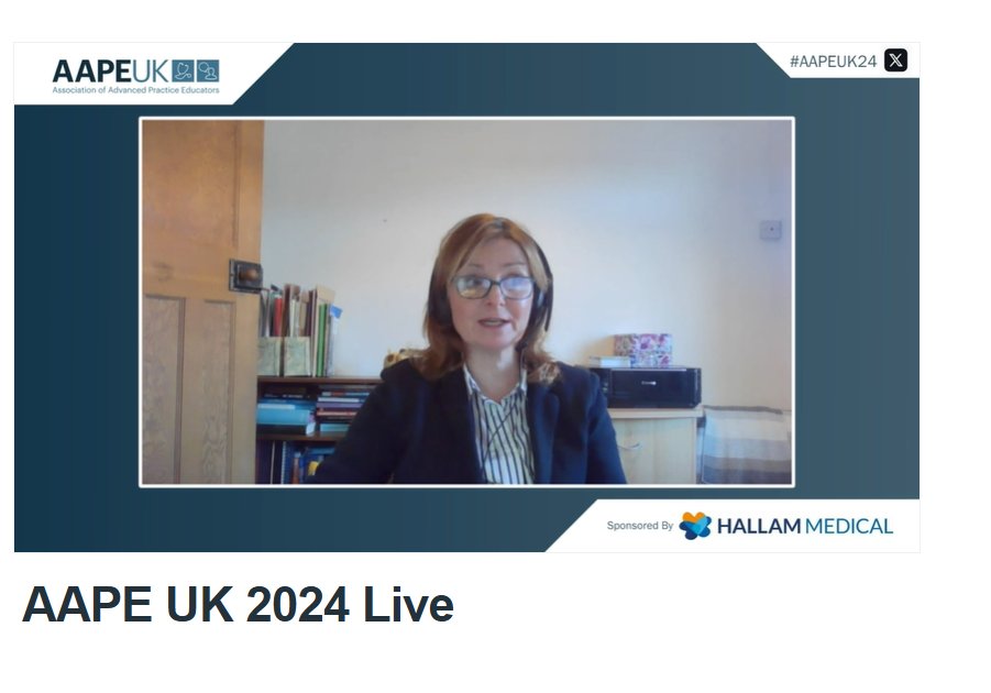 Chair of <a href="/AAPEUK/">AAPEUK</a> Anna Jones thanks Hallam Medical for their sponsorship &amp; partnership. Anna introduced our Chief Nurse Lisa Locker who will be presenting the poster prize winners at the end. We are proud to work in partnership with the AAPE UK Team. #AAPEUK24