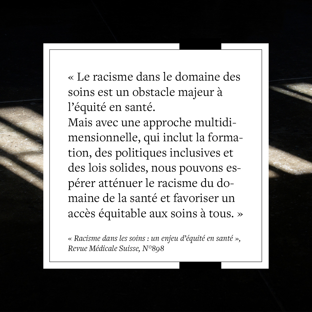 Revue Médicale Suisse (@revmedsuisse) on Twitter photo Le 4e symposium romand sur l’équité en santé, organisé par <a href="/UnisanteVD/">Unisanté (compte inactif)</a> à Lausanne en septembre 2023, a mis en lumière un aspect crucial de cette question : le racisme dans les soins.
➡revmed.ch/revue-medicale…
<a href="/UNIGEnews/">Université de Genève</a> <a href="/CHUVLausanne/">CHUV / Centre hospitalier universitaire vaudois</a> Le 4e symposium romand sur l’équité en santé, organisé par <a href="/UnisanteVD/">Unisanté (compte inactif)</a> à Lausanne en septembre 2023, a mis en lumière un aspect crucial de cette question : le racisme dans les soins.
➡revmed.ch/revue-medicale…
<a href="/UNIGEnews/">Université de Genève</a> <a href="/CHUVLausanne/">CHUV / Centre hospitalier universitaire vaudois</a>