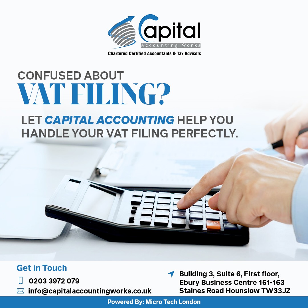 Accountants1UK's tweet photo. Struggling with VAT filing? Let Capital Accounting Works handle it for you! 💼✅

We ensure seamless, accurate VAT filing so you can focus on growing your business.

📩 Contact us today for stress-free tax solutions!

#capitalaccountingworks #vatfiling #taxexperts #business https://t.co/F4wIQIuktE