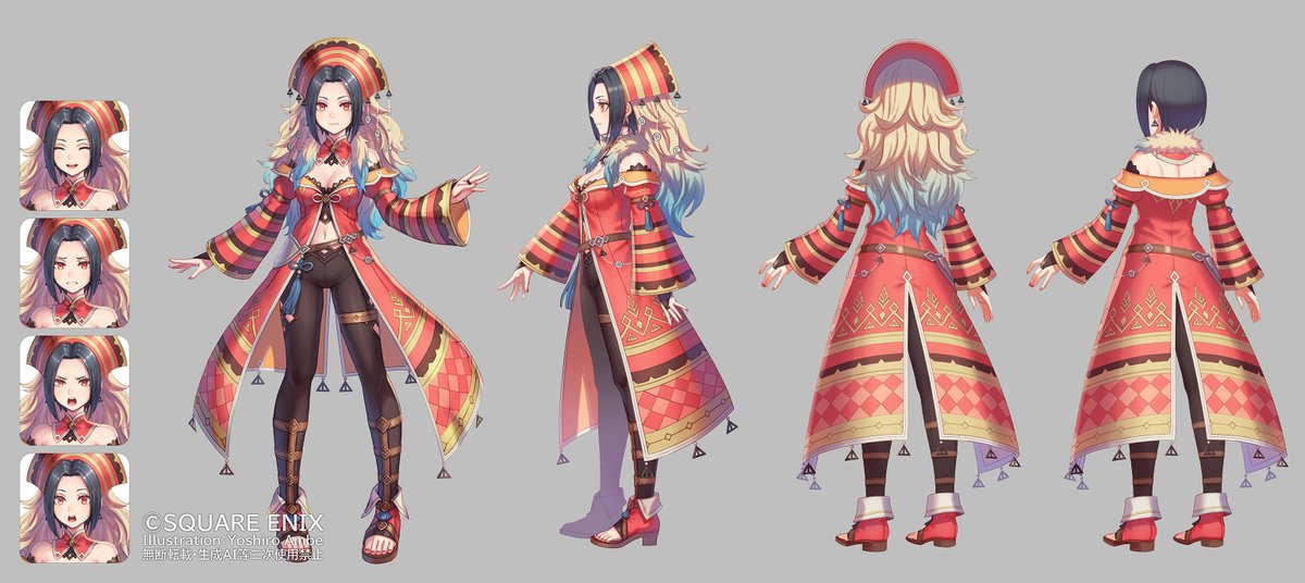 「『ロマサガ2リメイク』宮廷魔術師女(エメラルド他)ドット絵では金髪だと思っていた」|あんべよしろう/Yoshiro Ambeのイラスト