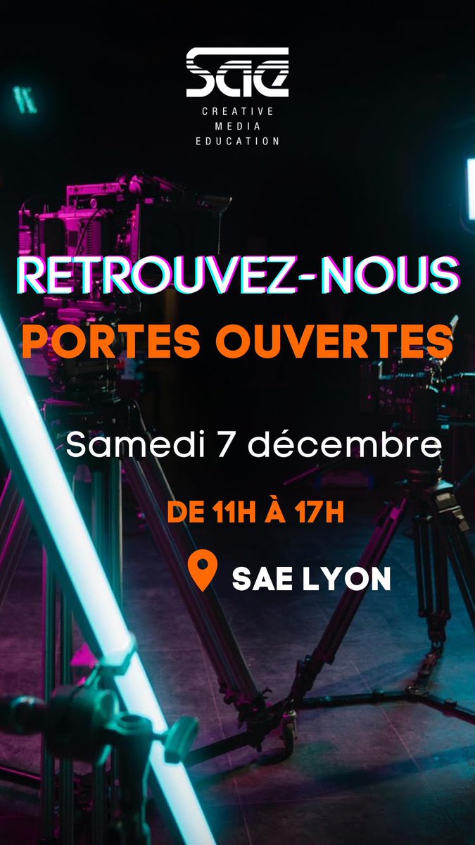 SAE_France's tweet photo. Demain c’est la journée portes ouvertes SAE à Lyon ! 💥
Pour s’inscrire 👉 https://t.co/bvbqgJM9nn https://t.co/JHQfJjPA6z