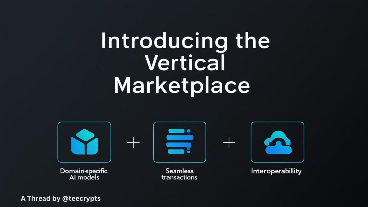 teecrypts's tweet photo. The Vertical Marketplace is the next big leap in AI!

A transformative hub by @Build_Vertical, it converges specialized AI models, tools, and services, empowering industries to tackle unique challenges and strengthen the broader AI ecosystem.  $VERTAI #AI

(🧵 continues...) https://t.co/JmAdpcO74M