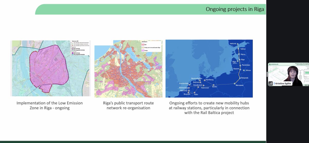 EMERALDSeu's tweet image. Kristine Eglite, our mobility expert from @grupa93, is now presenting the context to the Use Case 3, and its pilot city: Riga, Latvia.
๐๏ธ "One of the challenges the city faces is traffic coming from neighbouring cities."
Join our webinar now!