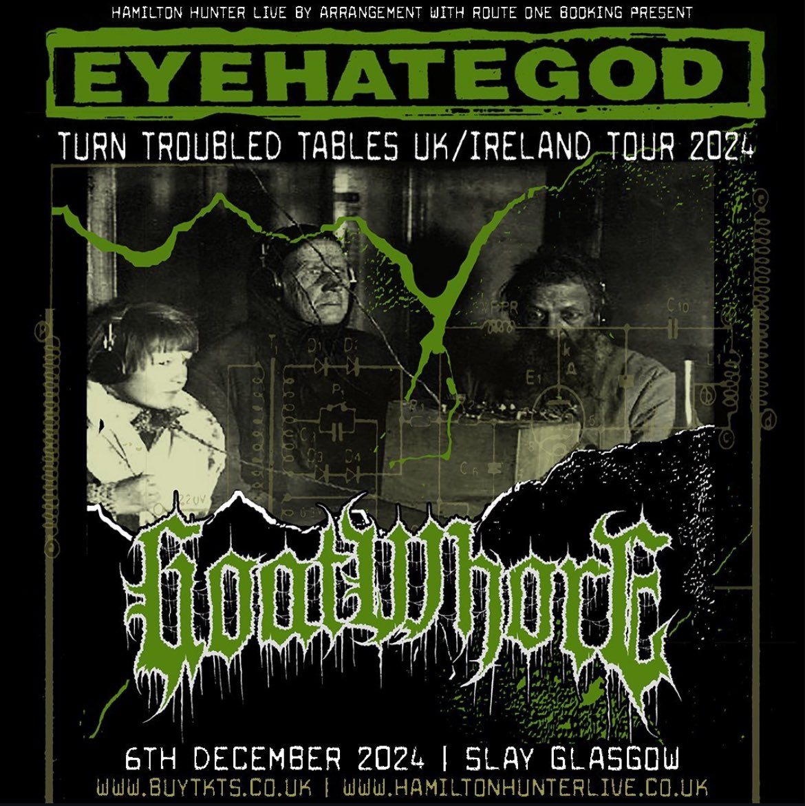 Tonight it all starts in Glasgow at Slay!!

#goatwhore #eyehategod #anothermilepostgone #tour #UK #Scotland #getinthevan