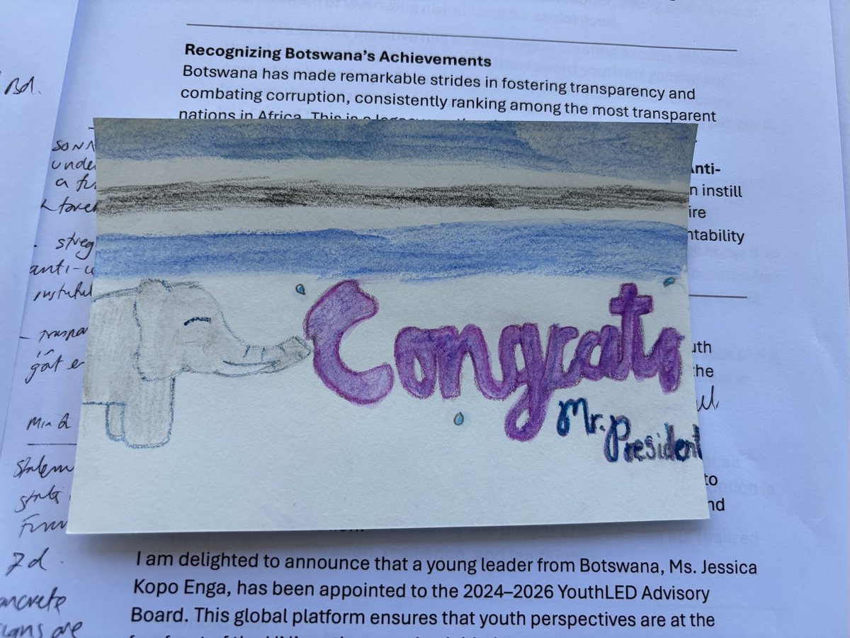Zia Choudhury (@ziachoudhury) on Twitter photo Sharpening my speech for #InternationalAnti-CorruptionDay and found that my daughter has slipped in a card for Mr President. Much better than my formal and bit boring letter of congrats! <a href="/duma_boko/">Duma Gideon Boko</a> . <a href="/BWGovernment/">Botswana Government</a> <a href="/BWPresidency/">Office of the President| Republic of Botswana.</a> Sharpening my speech for #InternationalAnti-CorruptionDay and found that my daughter has slipped in a card for Mr President. Much better than my formal and bit boring letter of congrats! <a href="/duma_boko/">Duma Gideon Boko</a> . <a href="/BWGovernment/">Botswana Government</a> <a href="/BWPresidency/">Office of the President| Republic of Botswana.</a>