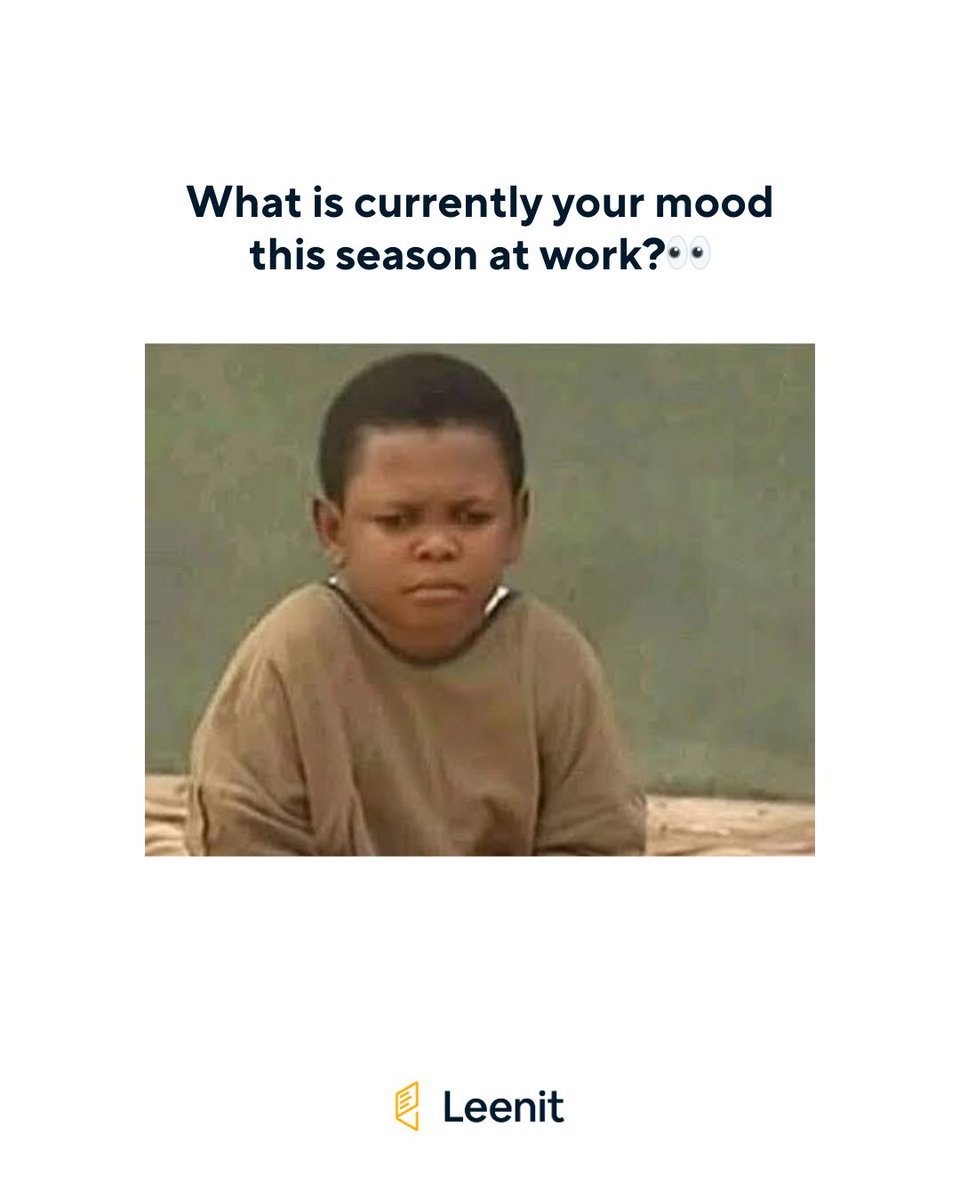 Leenittech's tweet photo. What is your mood this period?🤣👀

Are you tapped out, working on holiday breaks, excited for the festive season, or just winging it?

Check thread for more slides ⬇️ https://t.co/ADR4NjHYQQ