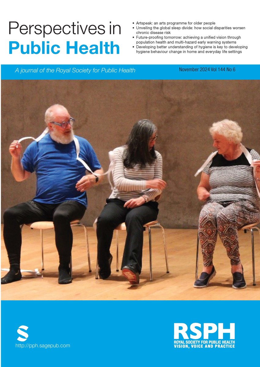 The newest issue of Perspectives in Public Health is out now!        

This issue includes articles on multi-hazard early warning systems, the global sleep divide and hygiene behaviour change in everyday life settings.       

Read online: t.ly/PYtJz