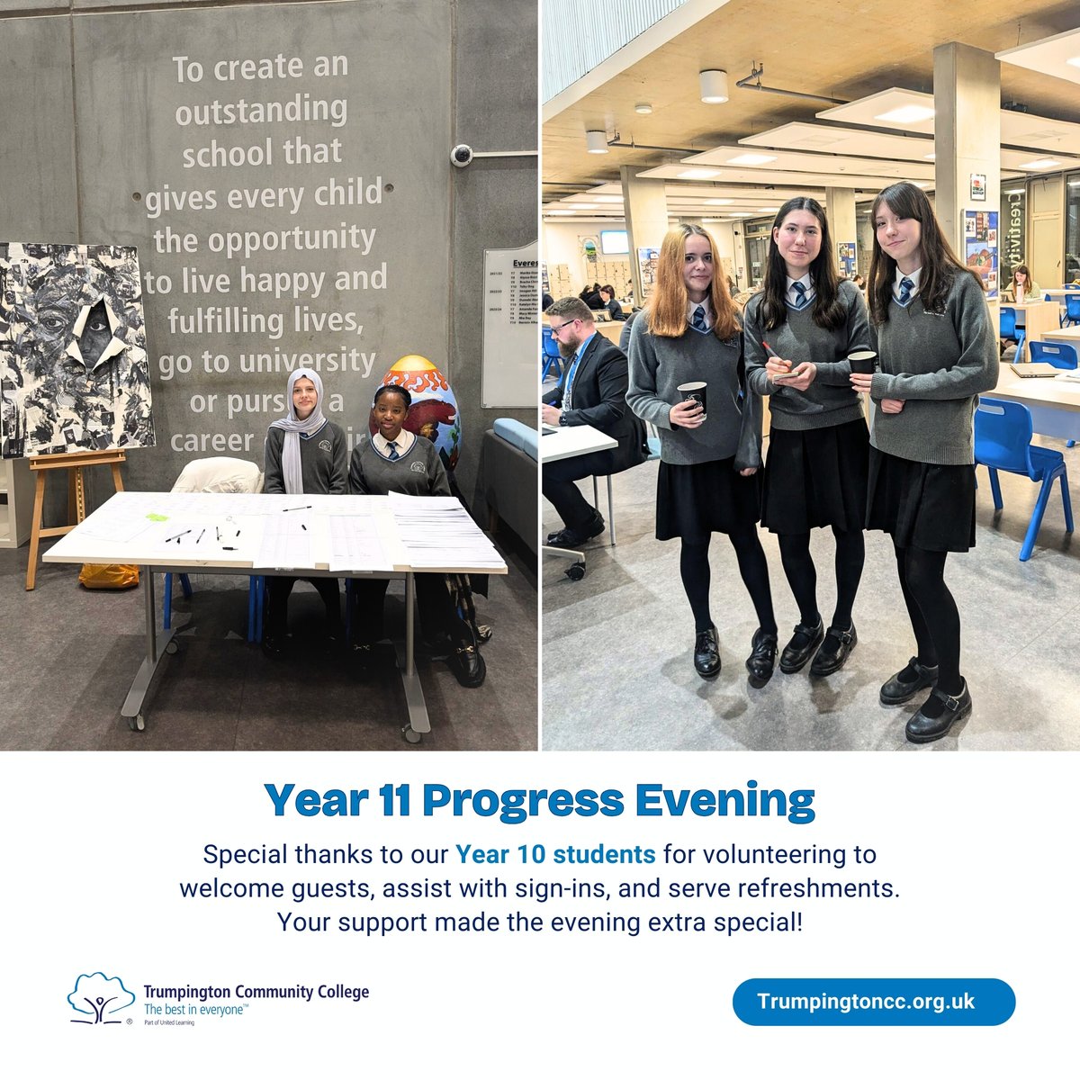 TrumpingtonCC's tweet image. Year 11 Progress Evening ✅ Parents and students planned for success, with fantastic support from our Year 10 helpers! 🙌☕ #ProgressMatters #TeamTrumpington