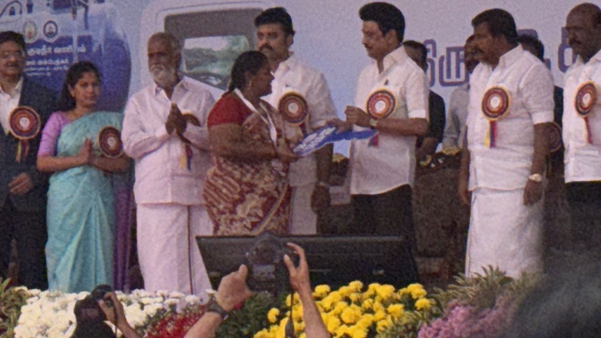 Proud moment for Team Kam Avida as Tamil Nadu Chief Minister Honorable Shri. MK Stalin distributes advanced sewer cleaning machines to sanitation workers under the "Transforming Sanitation Workers into Entrepreneurs initiative"